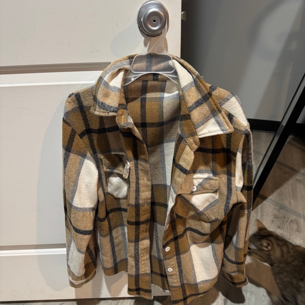 Plaid Button-Up Shirt